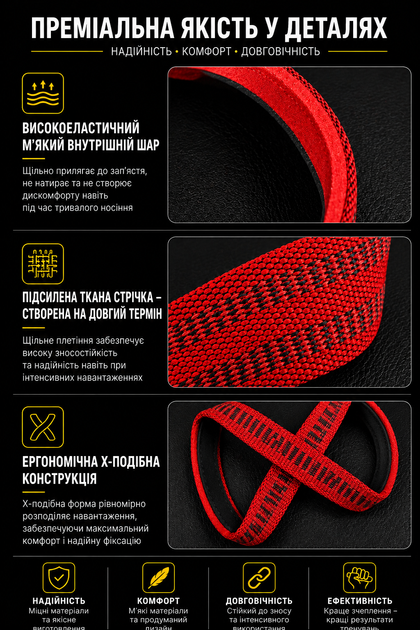Тяговые ремни «Восьмёрка» (Figure 8 Straps), красный - изображение 3