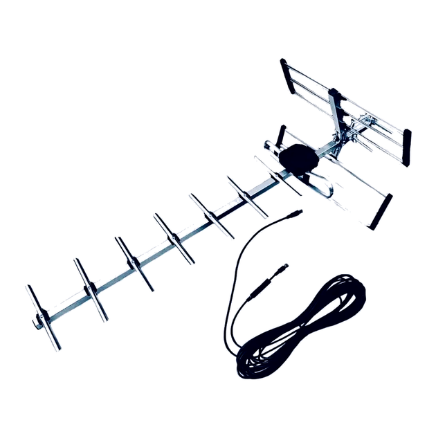 Антена зовнішня ефірна Locus HD-016 0.87 м пасивна для цифрового телебачення DVB-T2 з кабелем 15 м - изображение 2