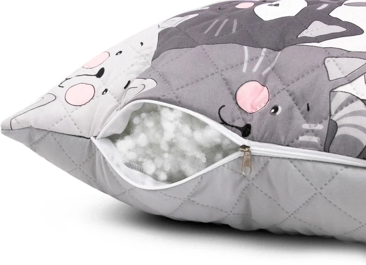 Подушка Руно Grey Cat антиаллергенное волокно 50х70 см (Р310.52СЛУ_Grey Cat) - изображение 4