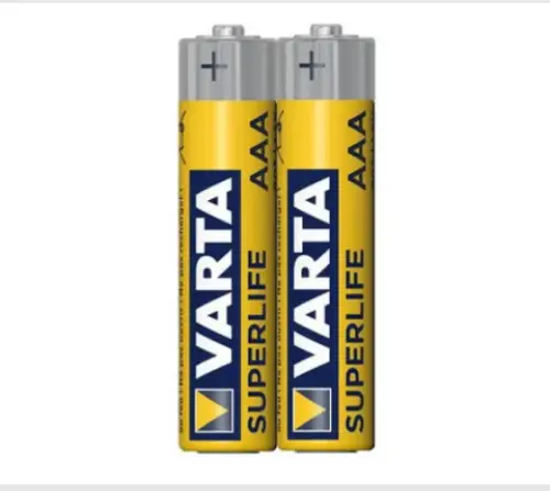 Батарейки VARTA SUPERLIFE R03/AAA 1,5 В, 2 шт - Фото 1 Батарейки VARTA SUPERLIFE R03/AAA 1,5 В, 2 шт - изображение 1