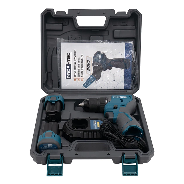 Акумуляторний шуруповерт PROFI-TEC PPCD5516 (2×PPT1620 (2.0 Аг), зарядний пристрій) - изображение 14