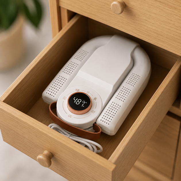 Электрическая ультрафиолетовая сушилка для обуви с таймером Shoe Dryer / Электросушилка для обуви 4 режимами сушки Белая 220В - изображение 4