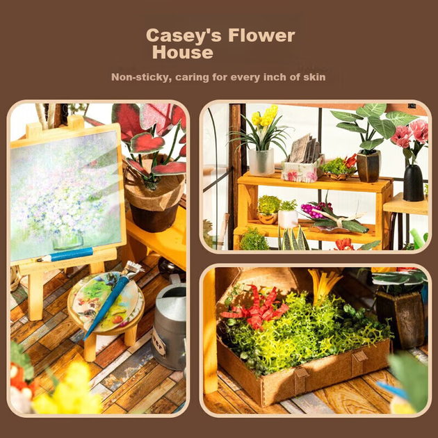 Конструктор Rolife Flower House Класична прозора квіткова стіна - зображення 8
