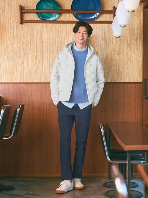 Куртка демисезонная с капюшоном мужская Uniqlo 850669951 3XL Серая (1160368669) - Фото 8 Куртка демисезонная с капюшоном мужская Uniqlo 850669951 3XL Серая (1160368669) - изображение 8