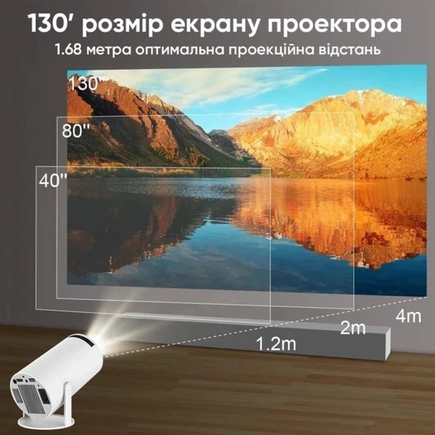 Проектор Einyoumily M8 Full HD Wi-Fi Android (102204413) - изображение 2