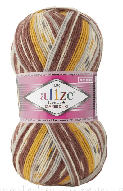 Пряжа для в'язання Alize Superwash 100 г колір 7652 - Фото 1 Пряжа для в'язання Alize Superwash 100 г колір 7652 - изображение 1
