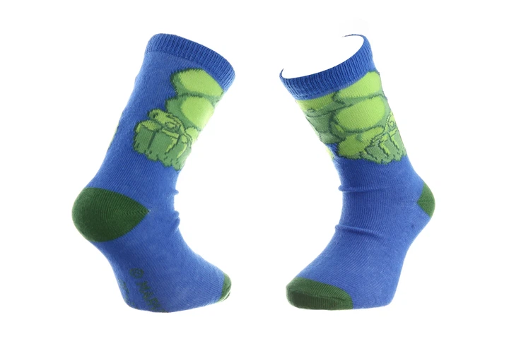 Шкарпетки MARVEL HULK 27-30 блакитні бавовняні для хлопчиків - Фото 2 Шкарпетки MARVEL HULK 27-30 блакитні бавовняні для хлопчиків - зображення 2