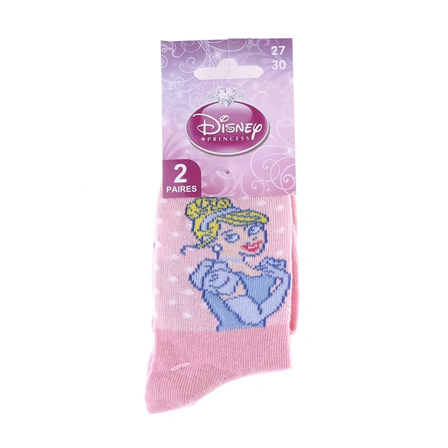 Носки детские 3 пары PRINCESS BLANCHE NEIGE/CENDRILLON хлопок 27-30 розовые - Фото 2 Носки детские 3 пары PRINCESS BLANCHE NEIGE/CENDRILLON хлопок 27-30 розовые - изображение 2