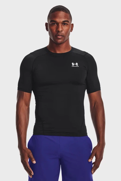 Футболка Under Armour полиэстер LG черная мужская компрессионная - Фото 1 Футболка Under Armour полиэстер LG черная мужская компрессионная - изображение 1