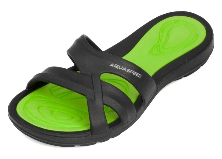 Шлепанцы AQUA SPEED PANAMA 6599 черный, зеленый женские 41 - Фото 2 Шлепанцы AQUA SPEED PANAMA 6599 черный, зеленый женские 41 - изображение 2
