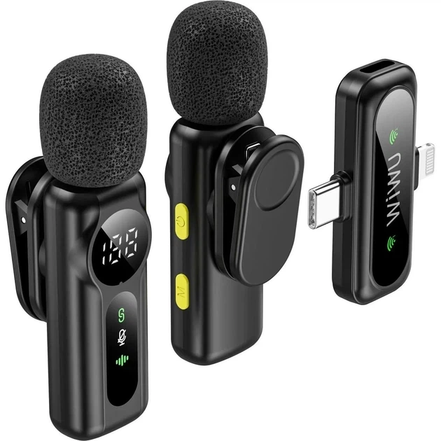 Бездротовий петличний мікрофон Wiwu Wi-WM007 Type-C / Lightning для смартфонів (789135) - Фото 5 Бездротовий петличний мікрофон Wiwu Wi-WM007 Type-C / Lightning для смартфонів (789135) - изображение 5