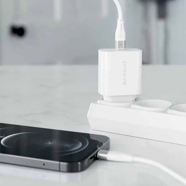 СЗУ Proove Rapid 20W (Type-C) + Кабель Type-C to Lightning white - изображение 2