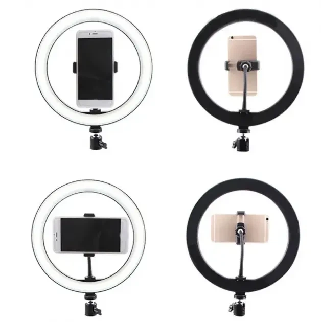 Кольцевая LED лампа для блогеров 26 см настольная на штативе Cell phone Stander with LED Ring Light - Фото 2 Кольцевая LED лампа для блогеров 26 см настольная на штативе Cell phone Stander with LED Ring Light - изображение 2
