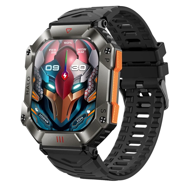 Розумний годинник Smart Racer K+ з компасом AMOLED 45х40х14 мм чорний - зображення 9