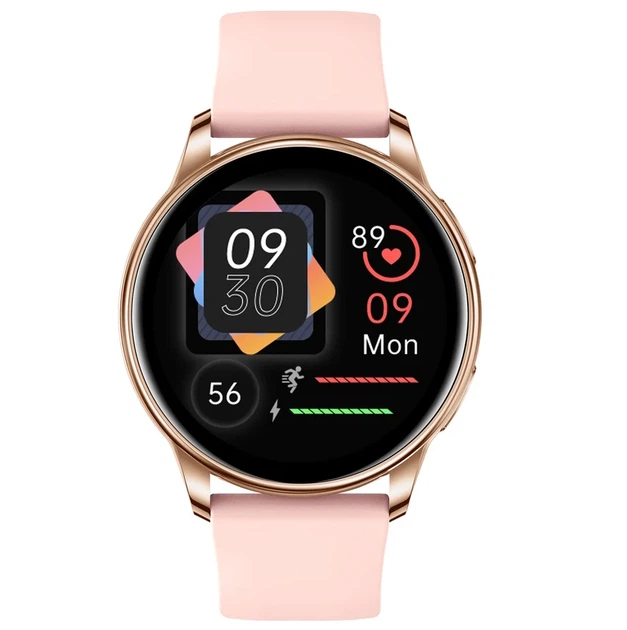 Умные часы Smart Melisia Gold Rubber 1.33" TFT металлический золотистый розовый ремешок 44 мм - Фото 3 Умные часы Smart Melisia Gold Rubber 1.33" TFT металлический золотистый розовый ремешок 44 мм - изображение 3