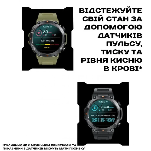 Розумний годинник Smart Storm Steel 60 г Полікарбонат Круглі Чорний Сталевий ремінець - зображення 9