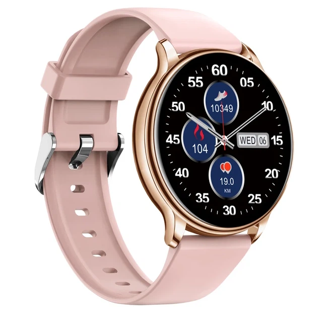 Умные часы Smart Melisia Gold Rubber 1.33" TFT металлический золотистый розовый ремешок 44 мм - Фото 9 Умные часы Smart Melisia Gold Rubber 1.33" TFT металлический золотистый розовый ремешок 44 мм - изображение 9