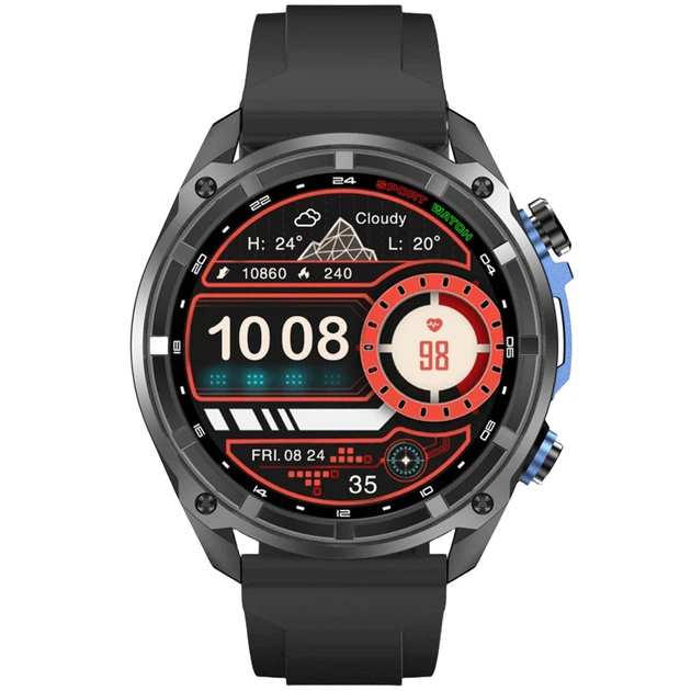 Розумний годинник Smart Navigation Pro GPS AMOLED 1,43" сталь чорний помаранчевий - Фото 2 Розумний годинник Smart Navigation Pro GPS AMOLED 1,43" сталь чорний помаранчевий - зображення 2