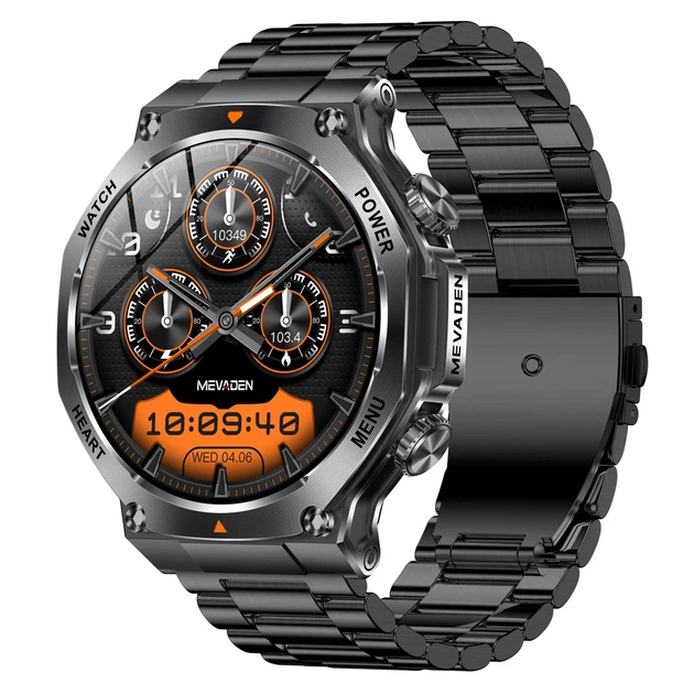 Розумний годинник Smart Mevaden Ultra Steel 52,8х13,6 мм Сталь 800 мАч - Фото 8 Розумний годинник Smart Mevaden Ultra Steel 52,8х13,6 мм Сталь 800 мАч - зображення 8
