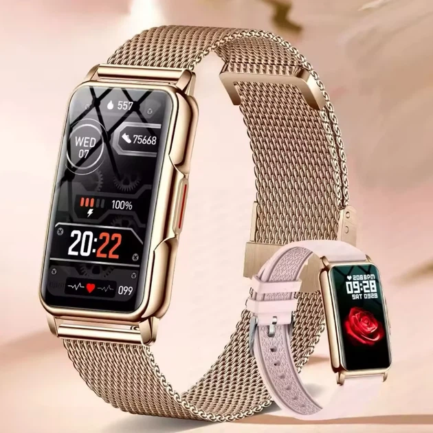 Смарт-годинник Smart Mioband Nano+ OLED 1,47" сталевий золотистий 21,5 см - Фото 2 Смарт-годинник Smart Mioband Nano+ OLED 1,47" сталевий золотистий 21,5 см - зображення 2