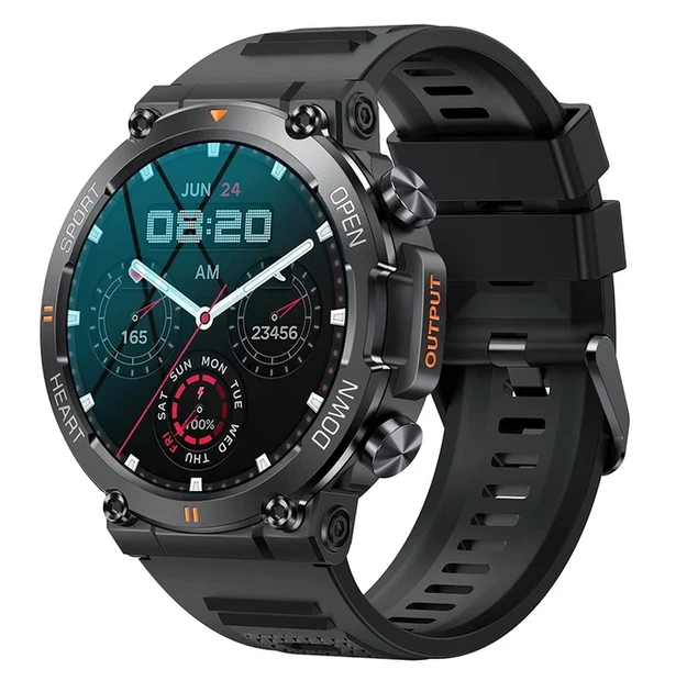 Умные часы Smart Storm Black 60 г поликарбонат черный сенсорный дисплей 3 атм - изображение 2