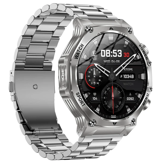Розумний годинник Smart Surf X Pro OLED 390x390 Сталь 52,5x13,5 мм Срібний - Фото 3 Розумний годинник Smart Surf X Pro OLED 390x390 Сталь 52,5x13,5 мм Срібний - зображення 3
