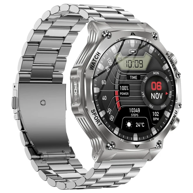 Розумний годинник Smart Surf X Pro OLED 390x390 Сталь 52,5x13,5 мм Срібний - Фото 10 Розумний годинник Smart Surf X Pro OLED 390x390 Сталь 52,5x13,5 мм Срібний - зображення 10