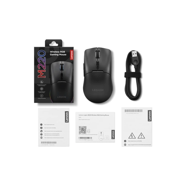 Мишка Lenovo Gaming M220 RGB Multi-Device Wireless Black (GY51U28359) - изображение 6