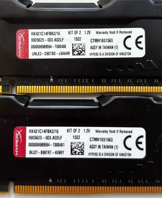 Оперативная память Kingston HyperX Fury DDR4 16GB (2x8GB) 2133MHz CL14 (HX421C14FBK2/16) - изображение 3