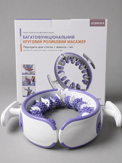 Ручной роликовый массажер для тела с двумя ручками и съемным роликом Roller Massager - изображение 6
