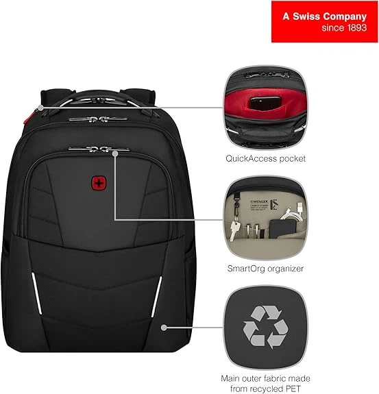 Рюкзак для ноутбука Wenger Altair 16" черный 653186 - изображение 3