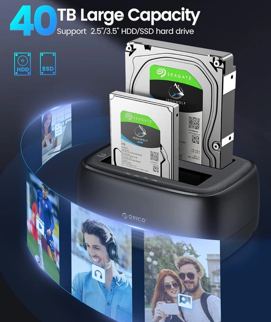 ORICO DD28U3-C Dual Bay USB 3.0 Док-станція для HDD/SSD з офлайн-клонуванням Уцінка - Фото 4 ORICO DD28U3-C Dual Bay USB 3.0 Док-станція для HDD/SSD з офлайн-клонуванням Уцінка - зображення 4