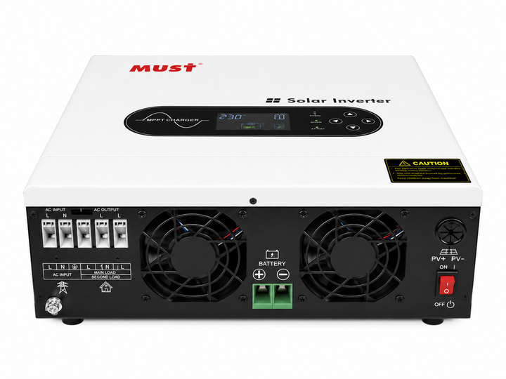 Гибридный инвертор MUST PV18-2012 ECO 2000W 12V ток заряда 80A MPPT - Фото 2 Гибридный инвертор MUST PV18-2012 ECO 2000W 12V ток заряда 80A MPPT - зображення 2