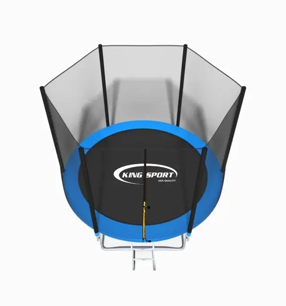 Батут 312 см (10 FT) для детей и взрослых King Sport с лестницей, наружная сетка - изображение 2