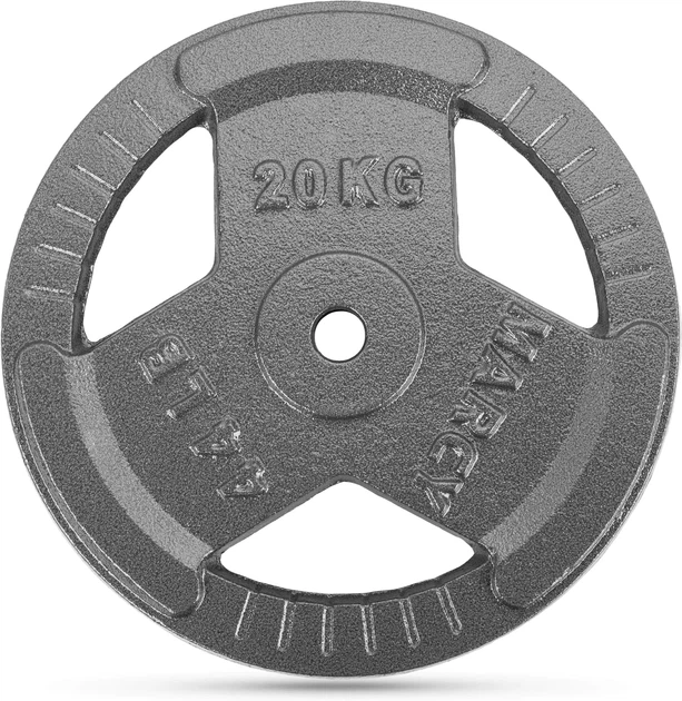 Obciążenie Gymtek żeliwne 20 kg 30 mm Szare (5907766663133) - Zdjęcie 1 Obciążenie Gymtek żeliwne 20 kg 30 mm Szare (5907766663133) - obraz 1