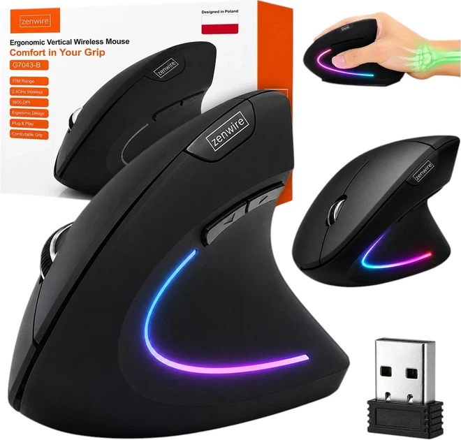 Mysz Zenwire G7043-B Wireless Black (1014377891) - obraz 9