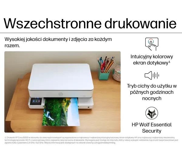 Багатофункціональний пристрій HP Envy 6120e Instant Ink WiFi Біло-коричневий - Фото 5 Багатофункціональний пристрій HP Envy 6120e Instant Ink WiFi Біло-коричневий - зображення 5