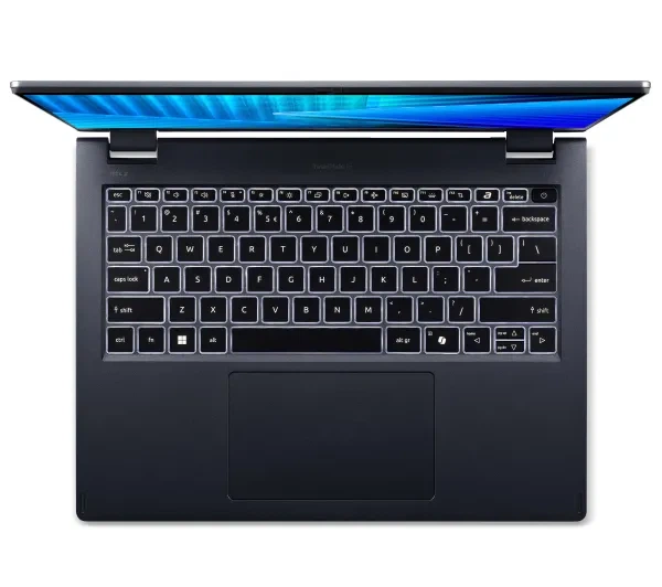 Ноутбук Ноутбук бізнесовий Acer TravelMate P4 Spin 14 TMP414RN-55-TCO 14" Ultra 5 225U 16GB ОПЕРАТИВНА ПАМ'ЯТЬ 512GB Диск SSD Win11Pro Синій Функції ШІ - зображення 4