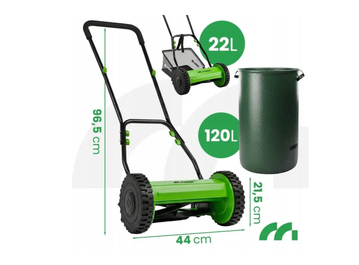 Газонокосарка механічна MalTec MasterBlade 114106 ширина косіння 30 см із травозбірником 120 л зелена - изображение 5