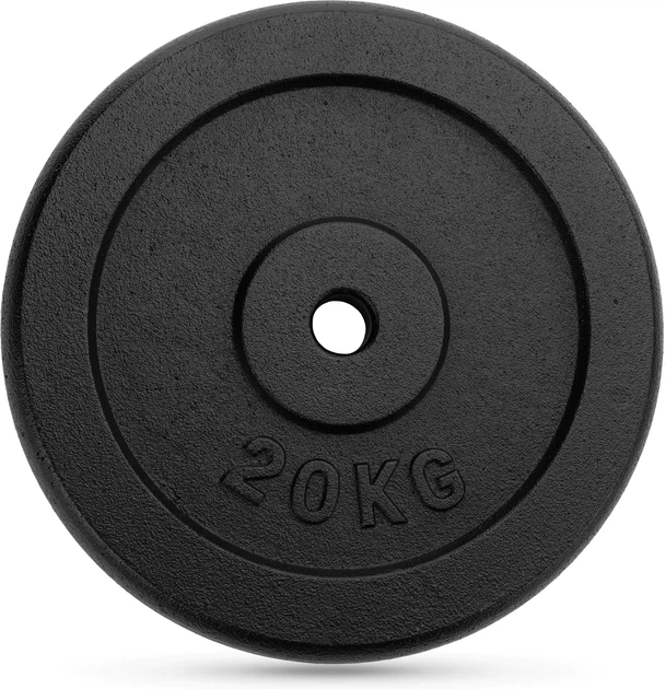 Obciążenie Gymtek G-66746 żeliwne 20 kg 29 mm Czarne (5907766667469) - Zdjęcie 1 Obciążenie Gymtek G-66746 żeliwne 20 kg 29 mm Czarne (5907766667469) - obraz 1