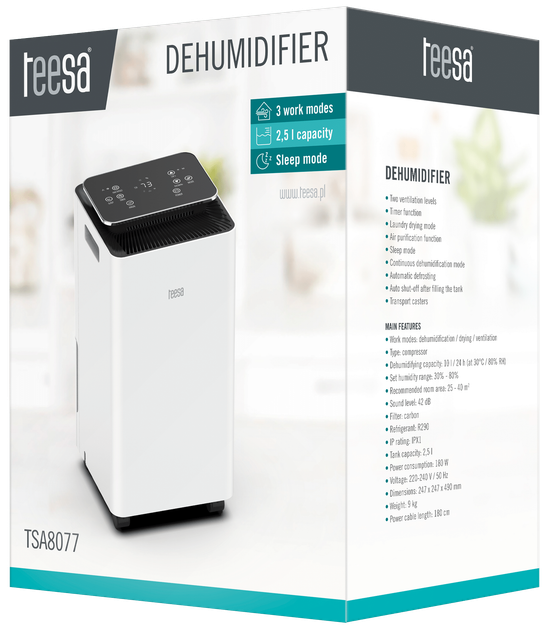 Осушувач повітря Teesa TSA8077 - зображення 9