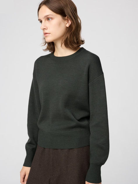 Джемпер Uniqlo розмір L темно зелений (58) (480105) - Фото 1 Джемпер Uniqlo розмір L темно зелений (58) (480105) - зображення 1