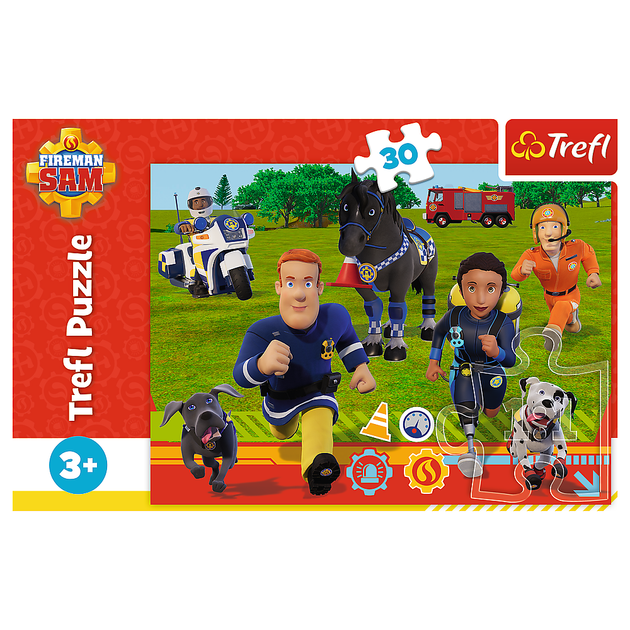 Puzzle Trefl Gotowi do pomocy Strażak Sam 30 elementów (5900511182972) - obraz 3