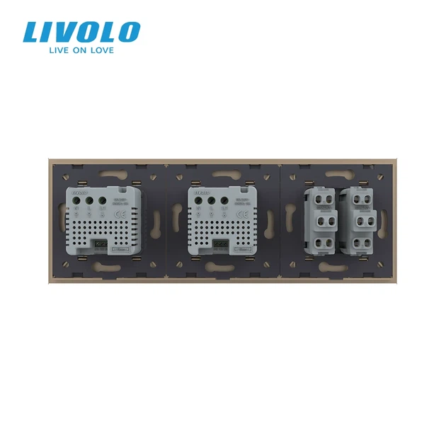 Сенсорный терморегулятор LIVOLO 16А золотистое стекло с встроенным таймером - изображение 4