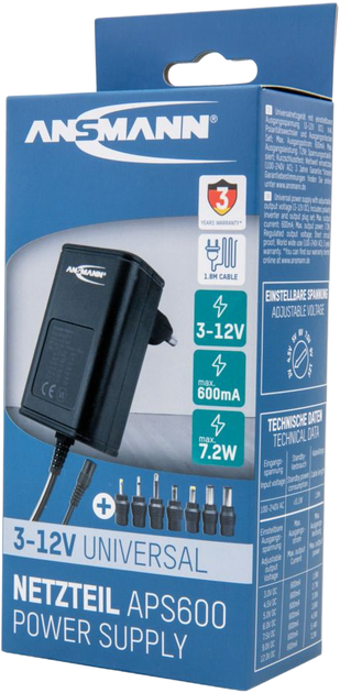 Ładowarka Ansmann APS 1500 max. 1.5 A/18 W 3 - 12 V DC (1201-0024) - Zdjęcie 6 Ładowarka Ansmann APS 1500 max. 1.5 A/18 W 3 - 12 V DC (1201-0024) - obraz 6