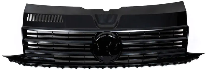 Передні решітку Чорний глянець (під емблему) для Volkswagen T6 2015-2024 рр - зображення 2