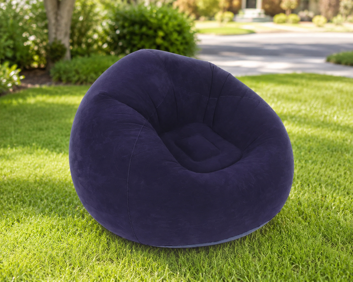 Надувное кресло-пуф Inflatable Sofa / Надувное кресло-мешок 110×110×85 см Фиолетовое - изображение 3