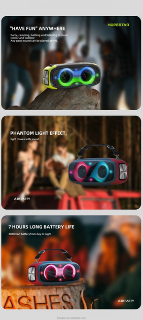 Портативная беспроводная Bluetooth колонка Hopestar A30 Party | BT5.0, 70W, TWS, AUX/TF/USB, 7h - изображение 4