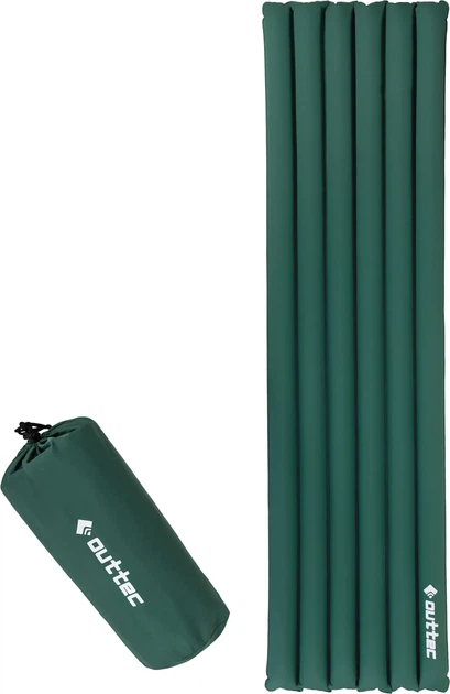 Надувний матрац для кемпінгу Outtec Air Compact O-42637 183.5 × 49.5 × 8.5 см Зелений (5905884426371) - зображення 11