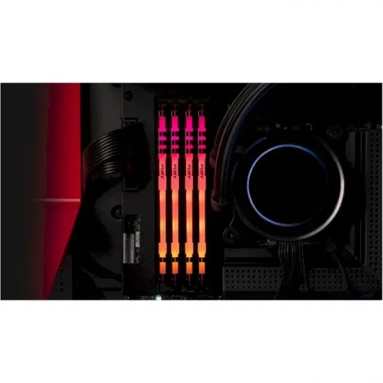 Оперативна пам'ять 16Gb DDR4, 2666 MHz, Kingston HyperX FURY RGB, Black, 16-18-18, 1.2V, з радіатором (HX426C16FB4A/16) - зображення 3
